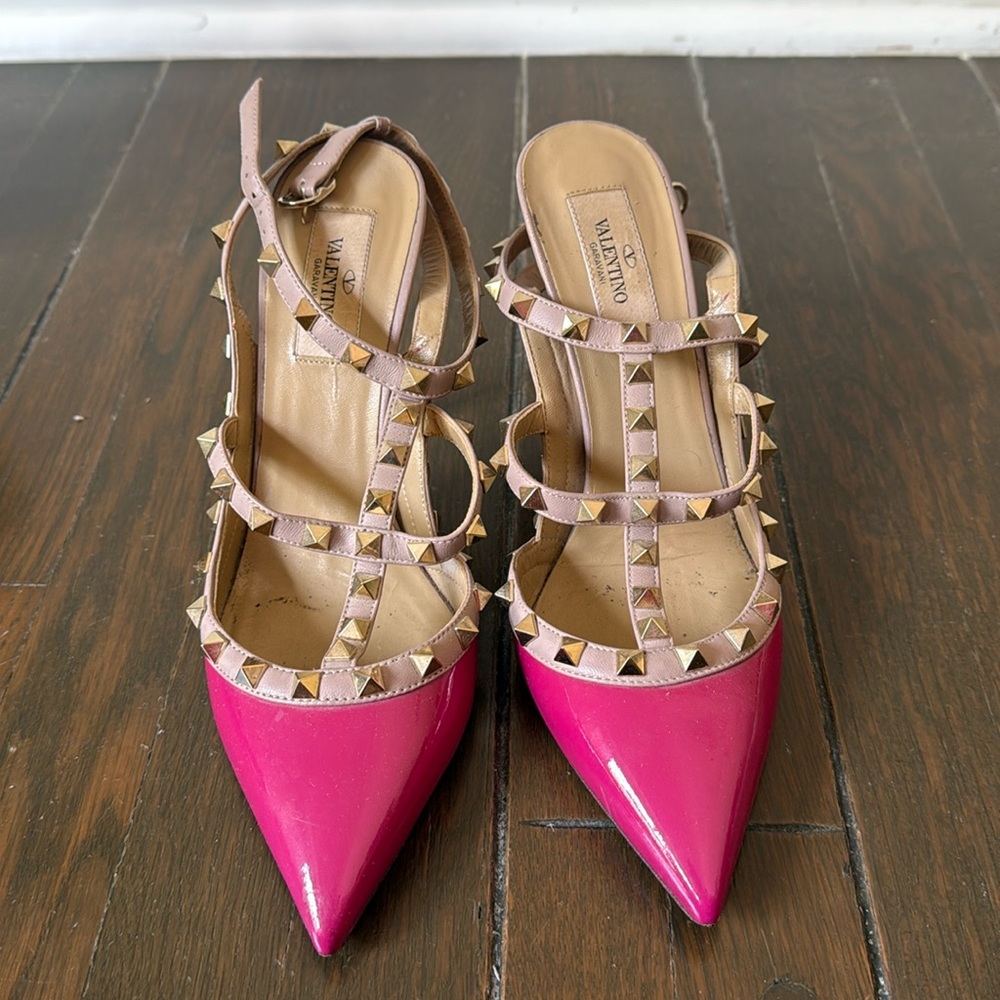 Valentino rock stud pointy toe heel